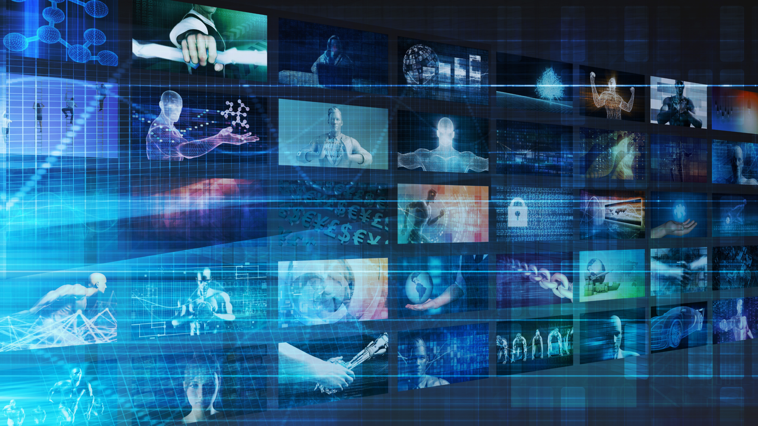 Abstract molecular structure visualization